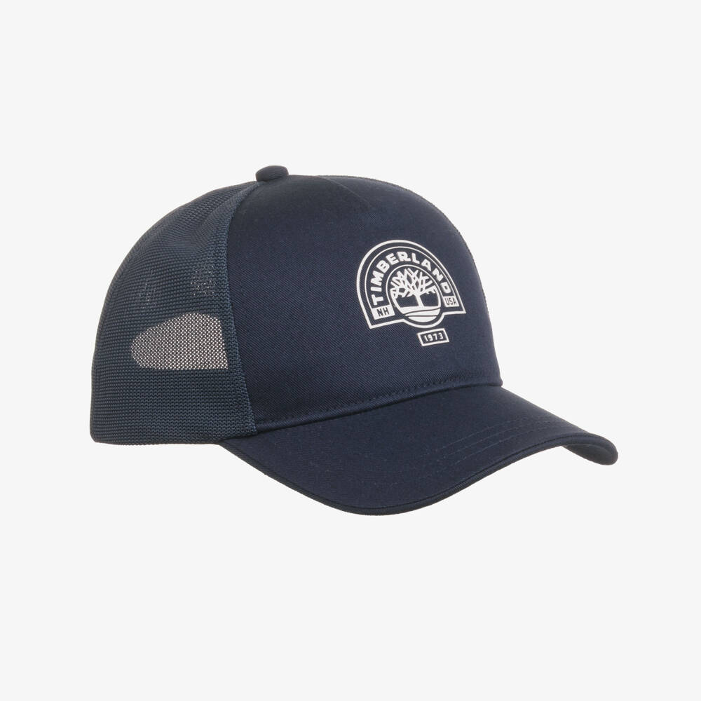 Timberland-Navy Mesh Hat | Childrensalon Outlet
