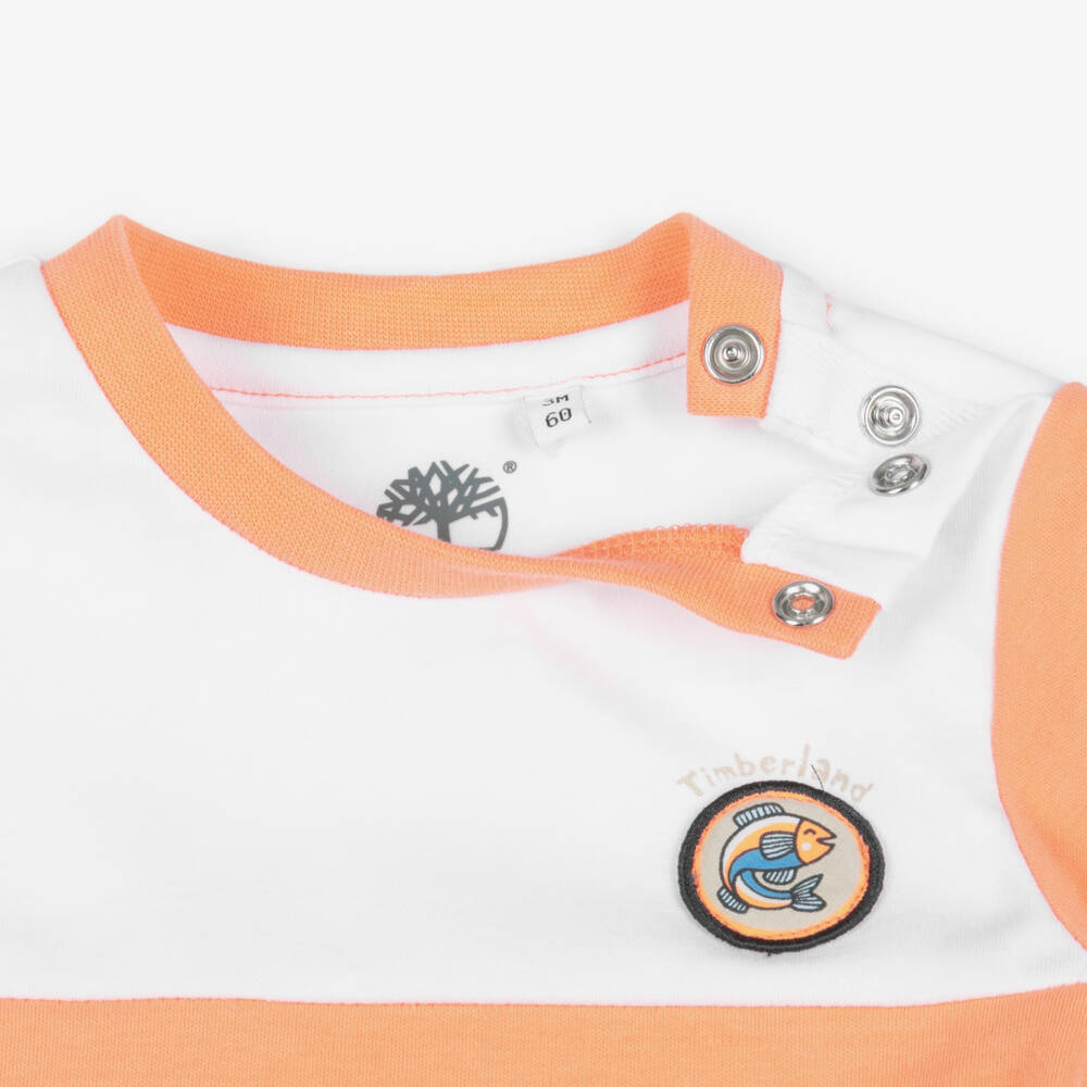 Timberland-Orange Logo Short Set | Childrensalon Outlet