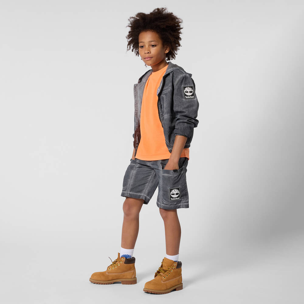 Timberland-Orange Logo Tshrt | Childrensalon Outlet