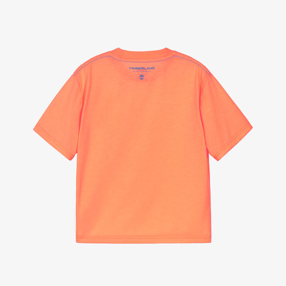 Timberland-Orange Logo Tshrt | Childrensalon Outlet