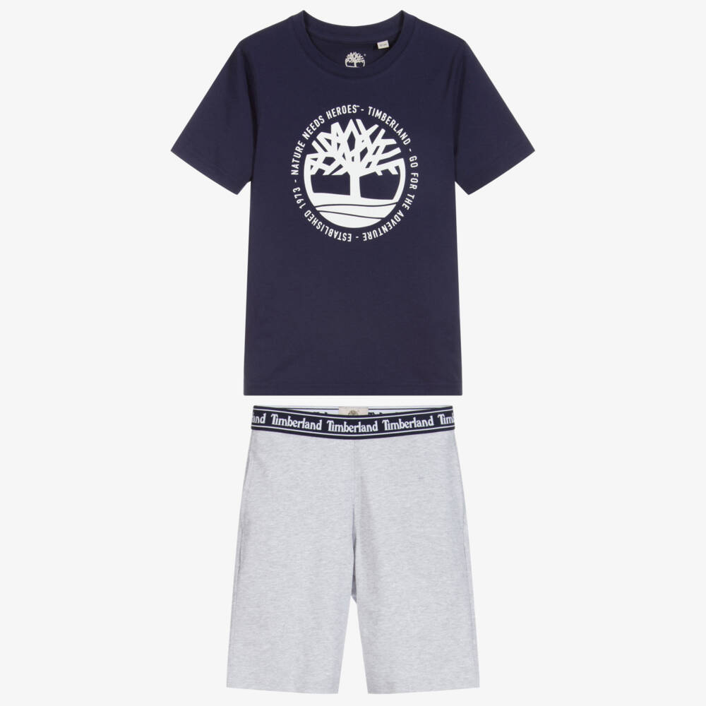 Timberland-Organic Cotton Short Pyjamas | Childrensalon Outlet