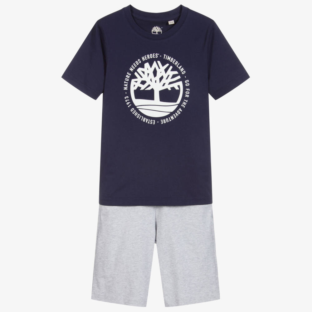 Timberland-Organic Cotton Short Pyjamas  | Childrensalon Outlet