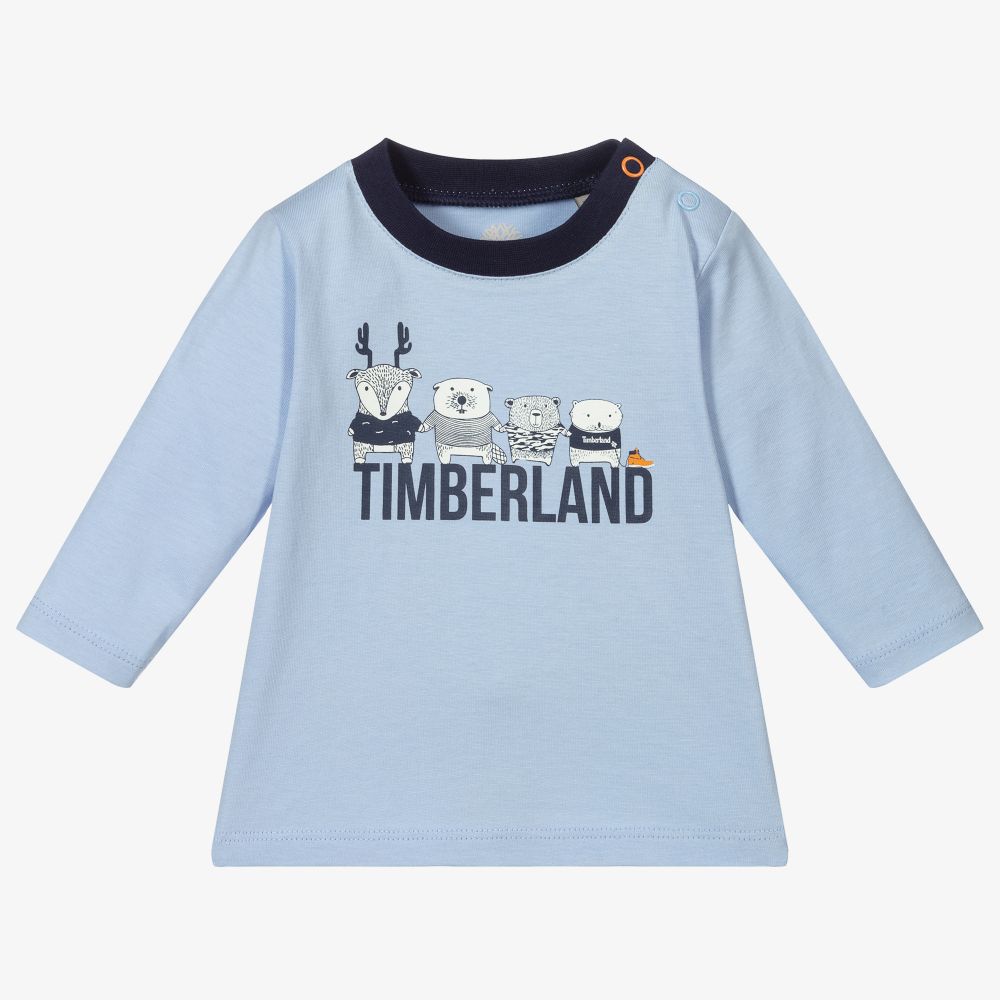 Timberland - Pale Blue Organic Cotton Top | Childrensalon