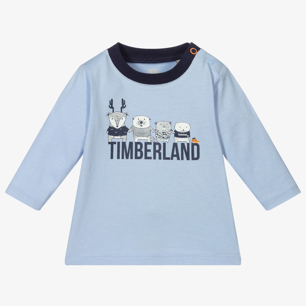 Timberland - Hellblaues Biobaumwoll-Oberteil | Childrensalon