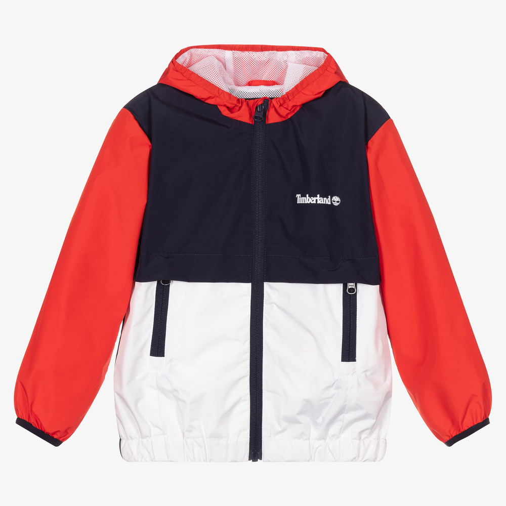 Timberland Red Blue Windbreaker Jacket Childrensalon Outlet