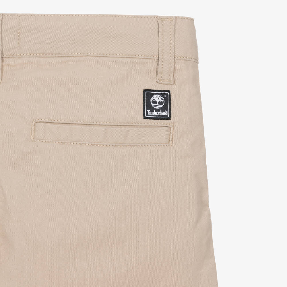 Timberland-شورت تشينو قطن تويل لون بيج للمراهقين | Childrensalon Outlet