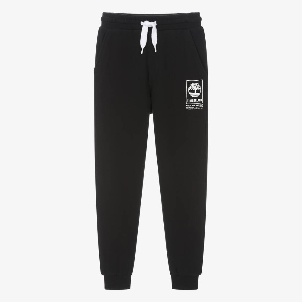 Timberland-Teen Boys Black Cotton Joggers | Childrensalon Outlet