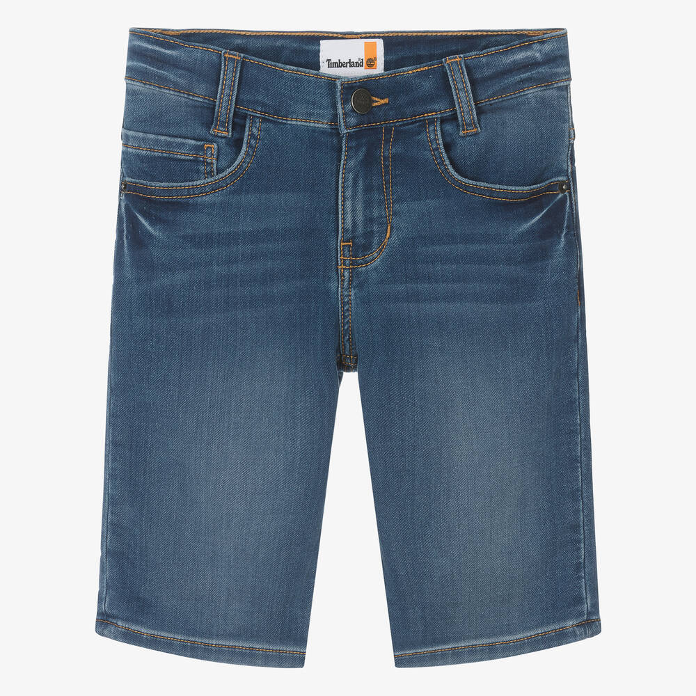 Timberland-Teen Boys Blue Cotton Jersey Shorts | Childrensalon Outlet
