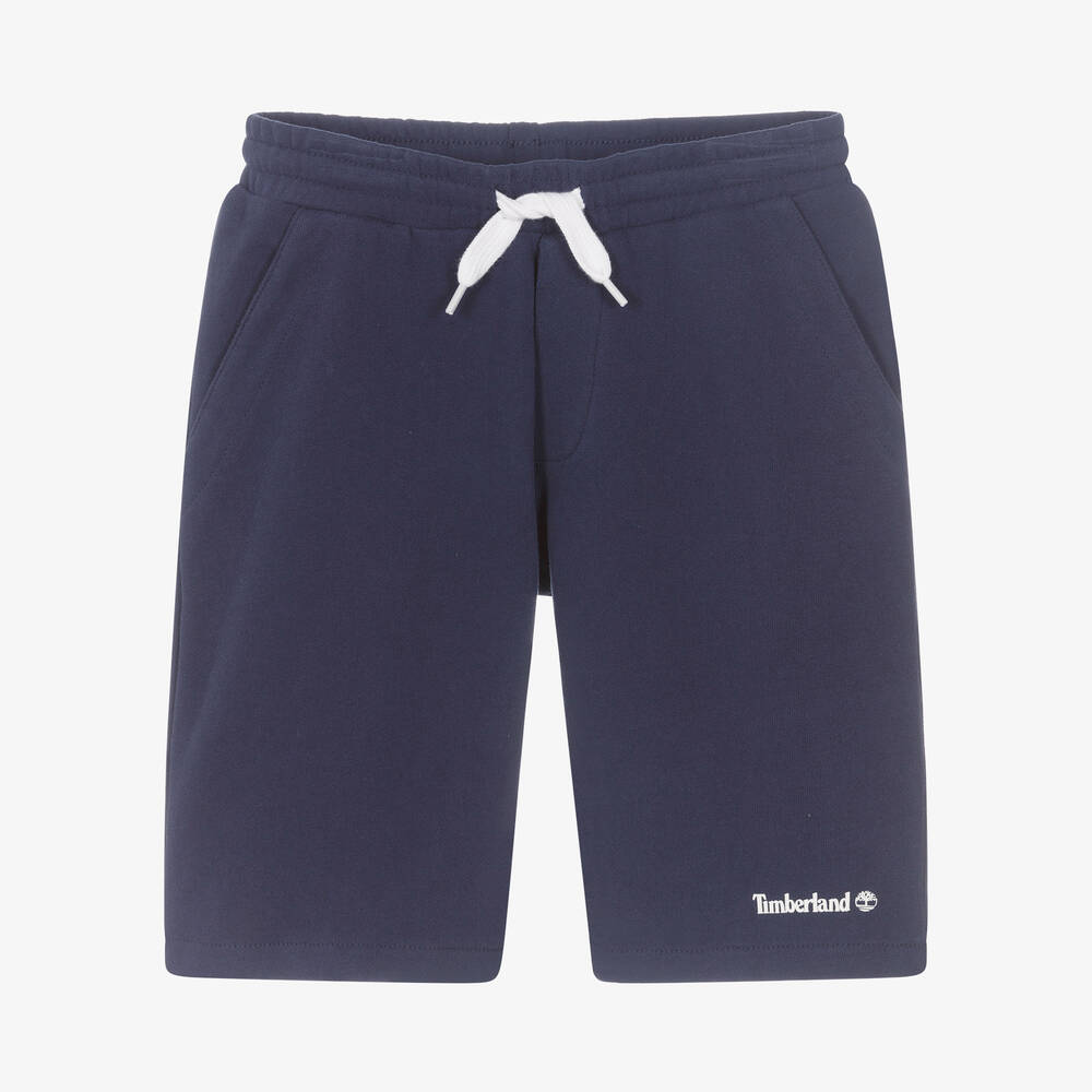 Timberland-شورت تينز ولادي قطن عضوي جيرسي لون كحلي | Childrensalon Outlet
