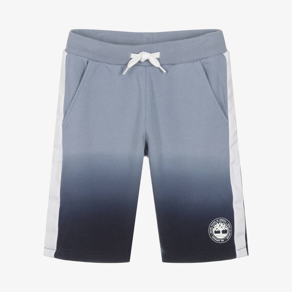 Timberland - Teen Boys Blue Cotton Logo Shorts | Childrensalon