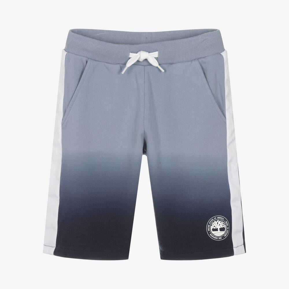 Timberland-Teen Boys Blue Cotton Logo Shorts | Childrensalon Outlet