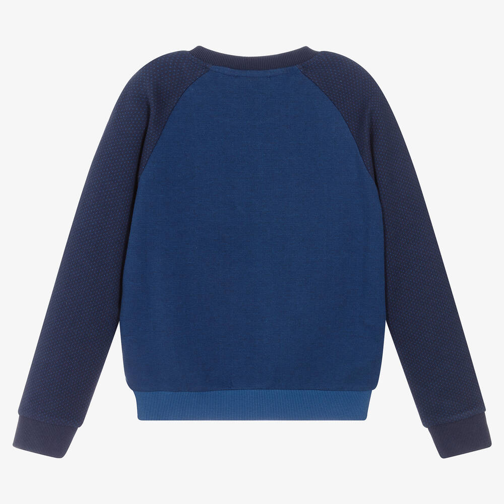 Timberland-Teen Boys Blue Cotton Logo Sweatshirt | Childrensalon Outlet