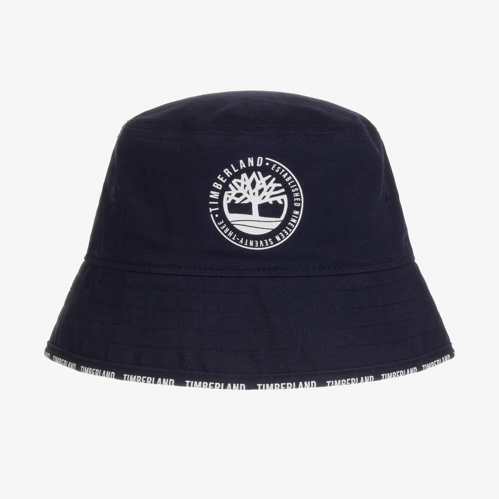 Timberland-Teen Boys Blue Logo Bucket Hat | Childrensalon Outlet
