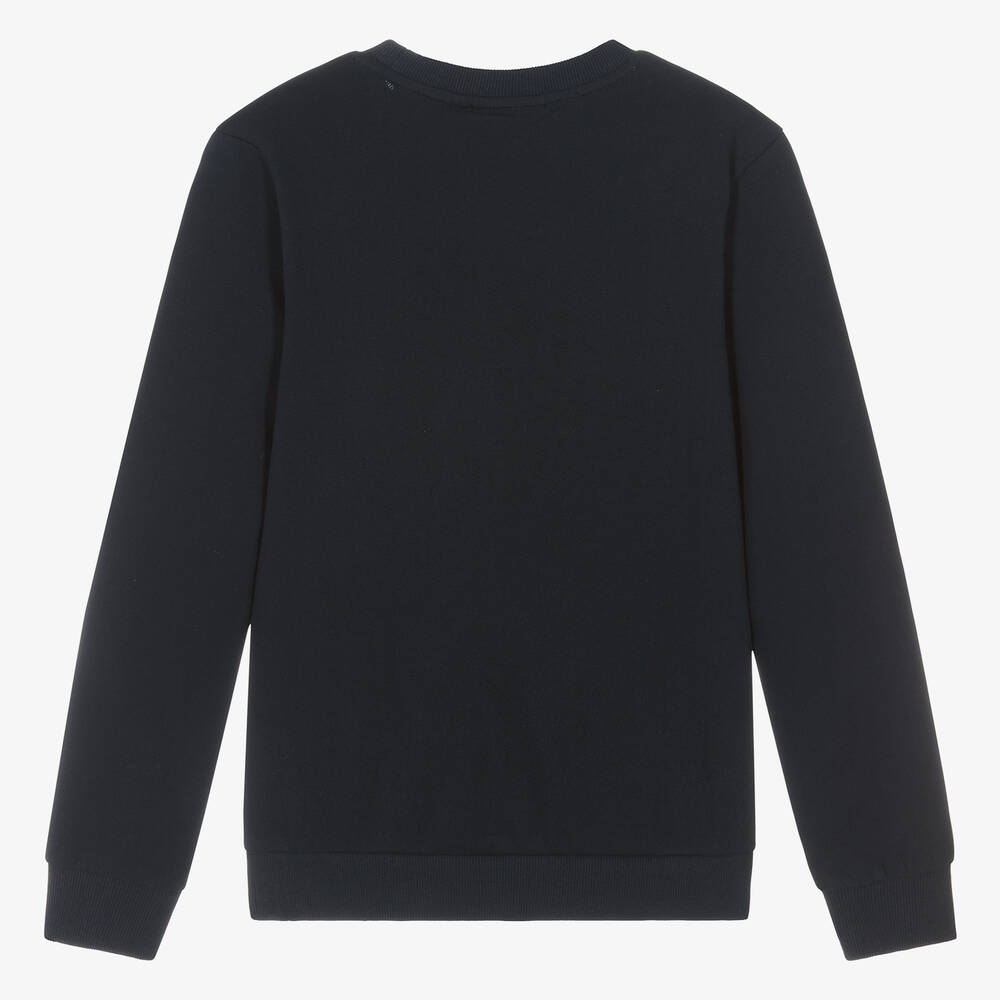 Timberland-Teen Boys Blue Organic Cotton Sweatshirt | Childrensalon Outlet