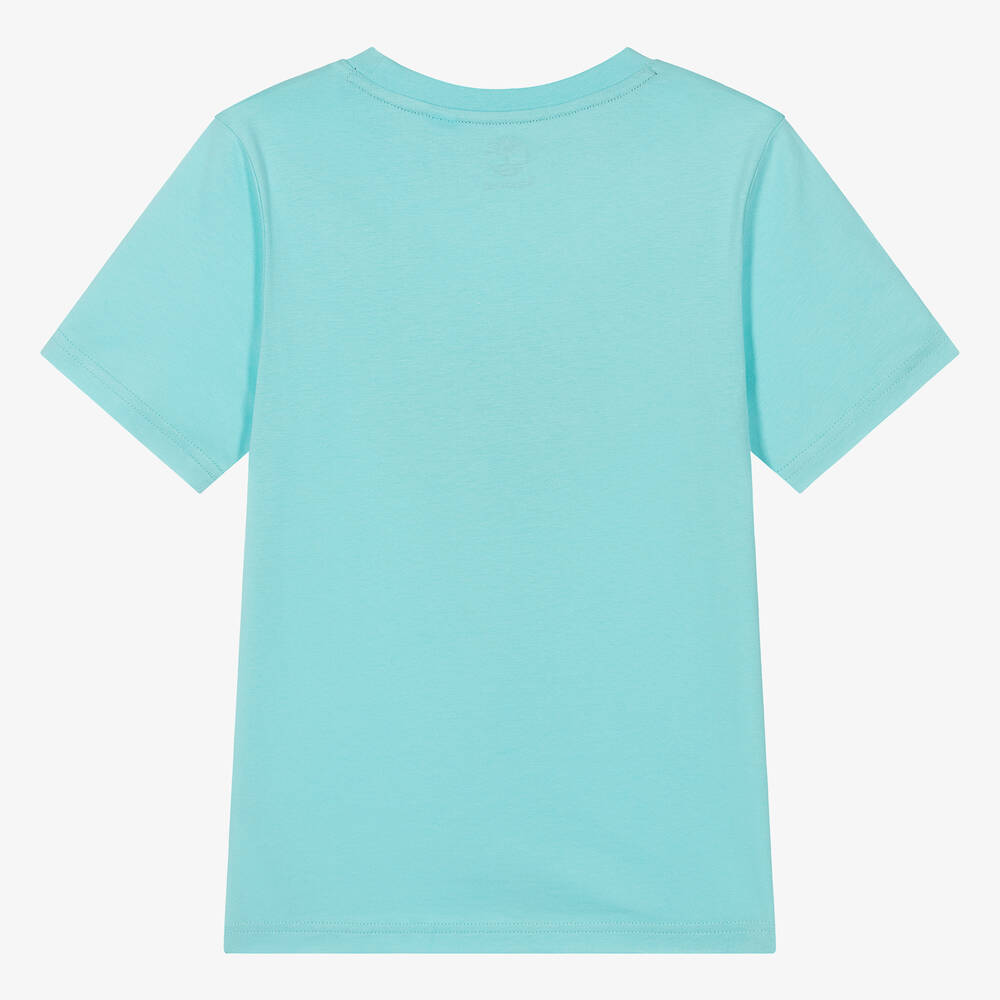 Timberland-Teen Boys Blue Organic Cotton T-Shirt | Childrensalon Outlet
