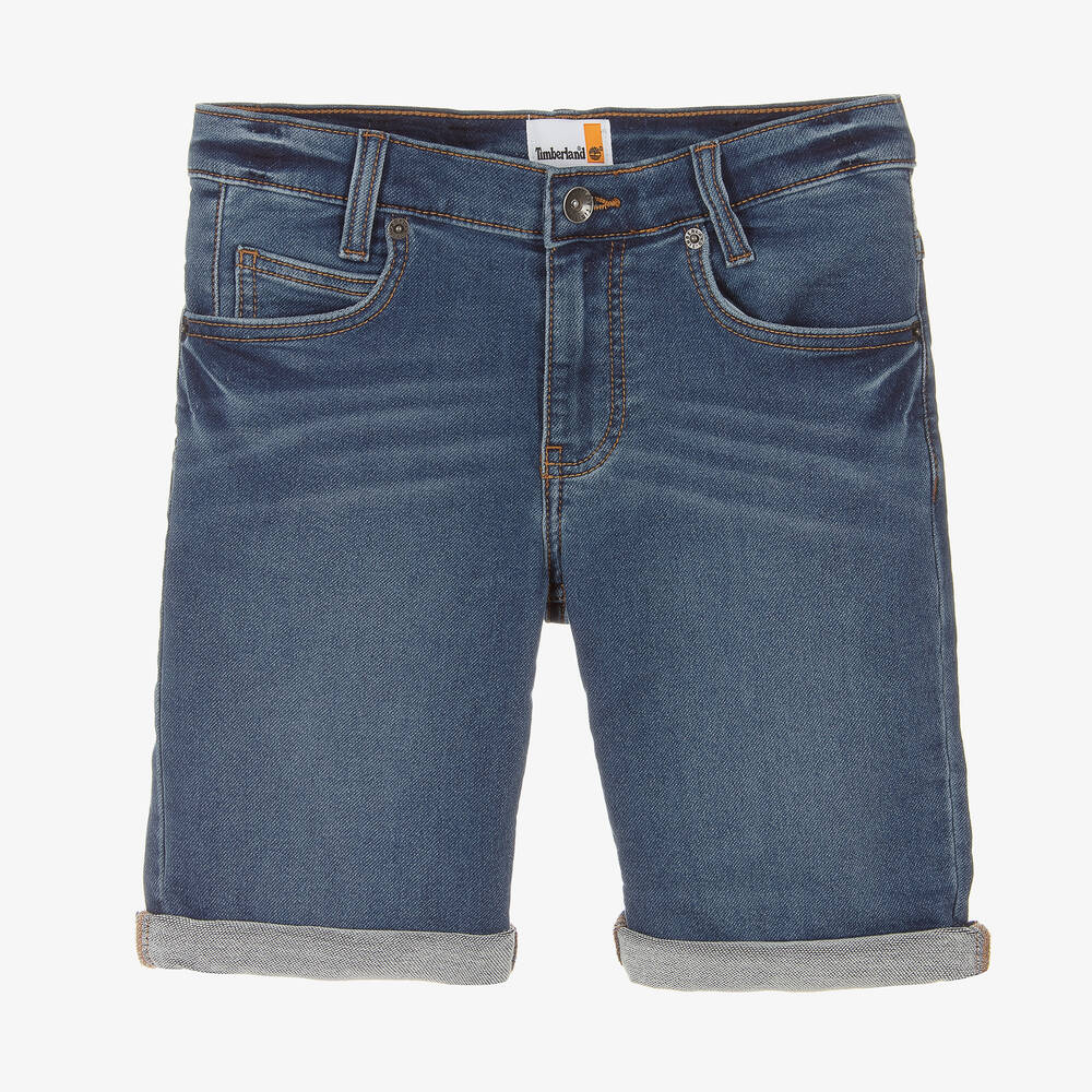 Timberland - Teen Boys Blue Slim Fit Jersey Shorts | Childrensalon