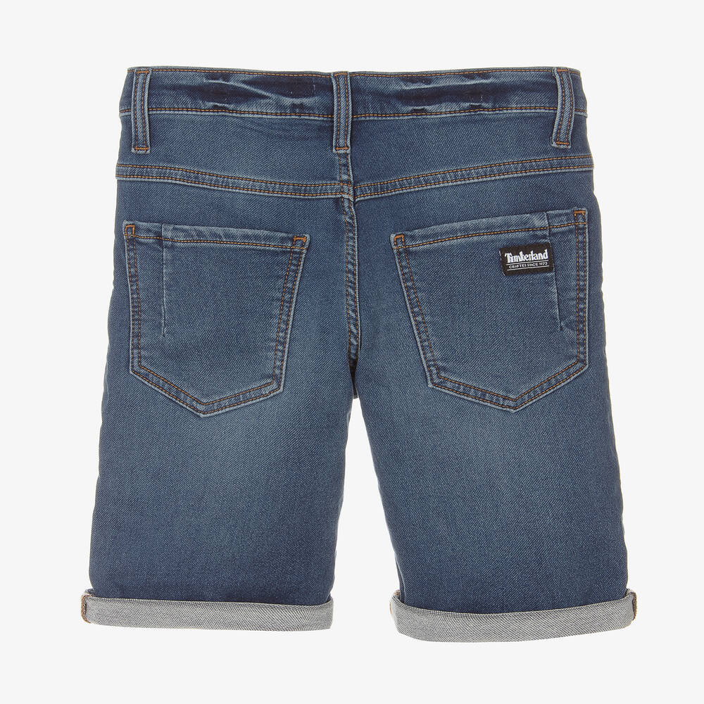 Timberland-Teen Boys Blue Slim Fit Jersey Shorts | Childrensalon Outlet