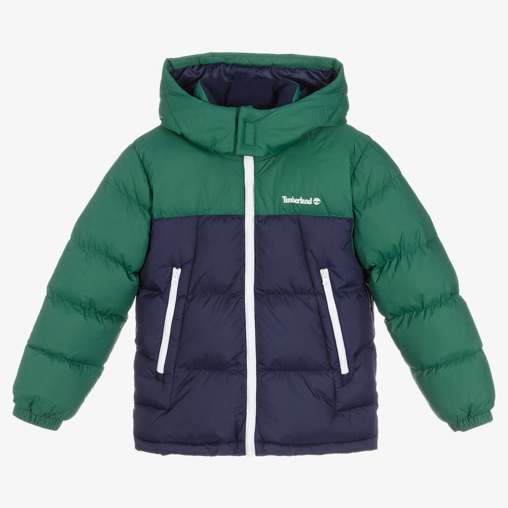Timberland - Сине-зеленая куртка для мальчиков-подростков | Childrensalon