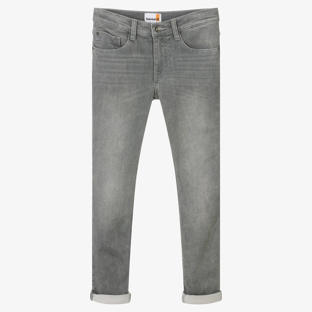Timberland - Teen Boys Grey Slim Fit Denim Jeans | Childrensalon