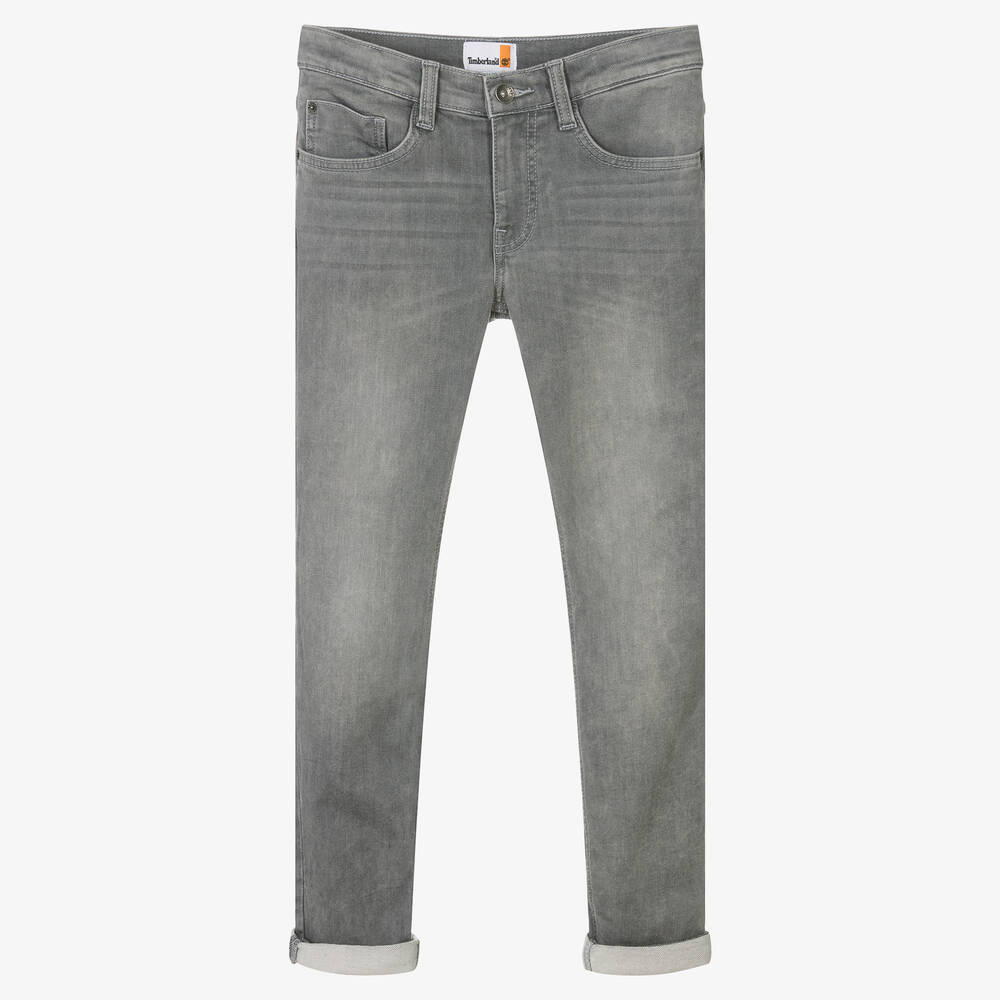 Timberland-Teen Boys Grey Slim Fit Denim Jeans | Childrensalon Outlet