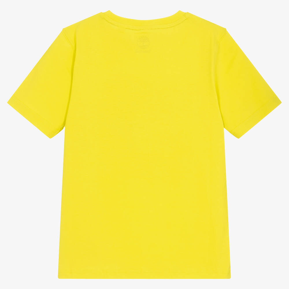Timberland Teen Boys Lime Green Cotton Logo T Shirt