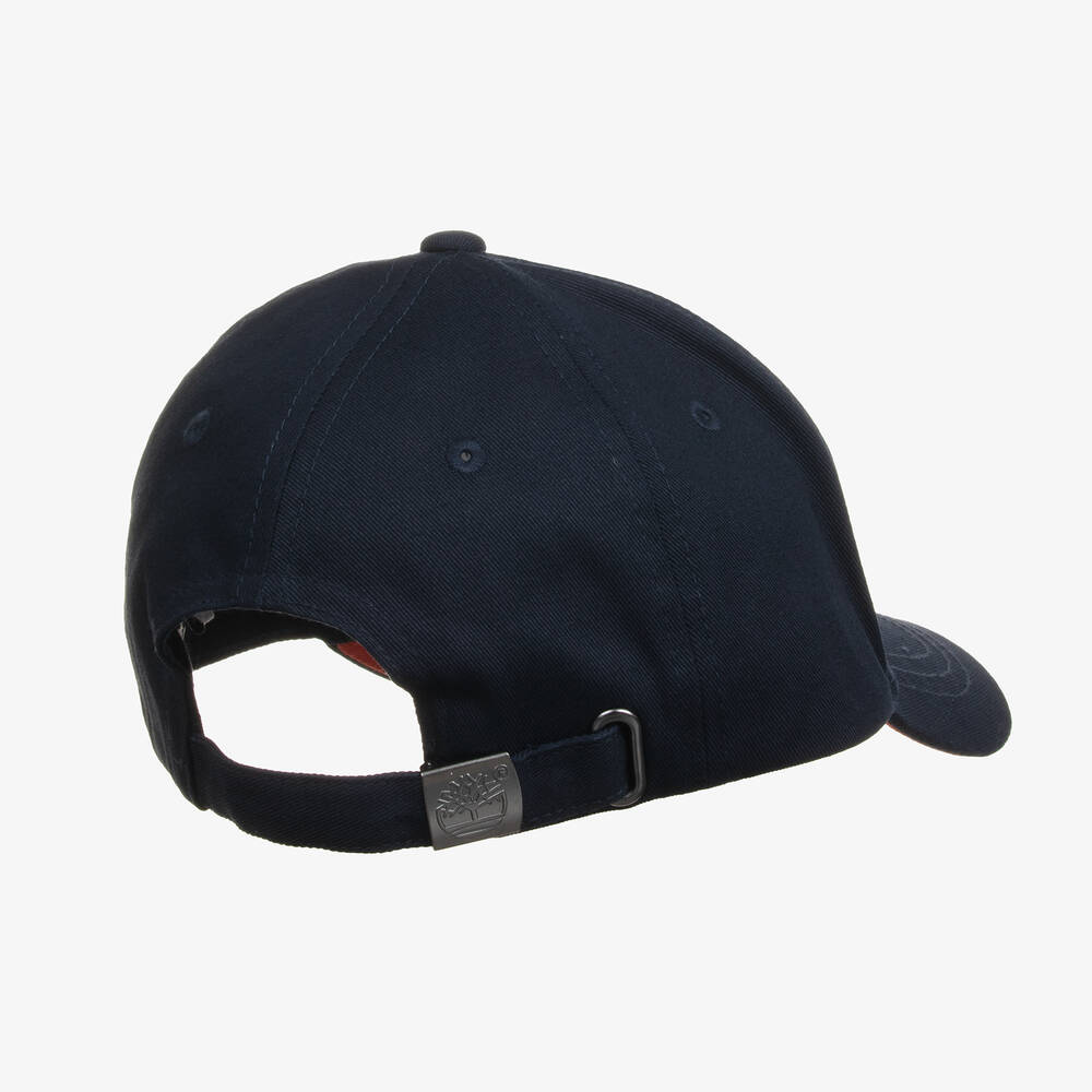 Timberland-Teen Boys Navy Blue Cotton Cap | Childrensalon Outlet