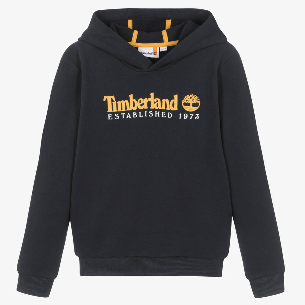 Timberland - توب هودي تينز ولادي قطن جيرسي لون كحلي | Childrensalon
