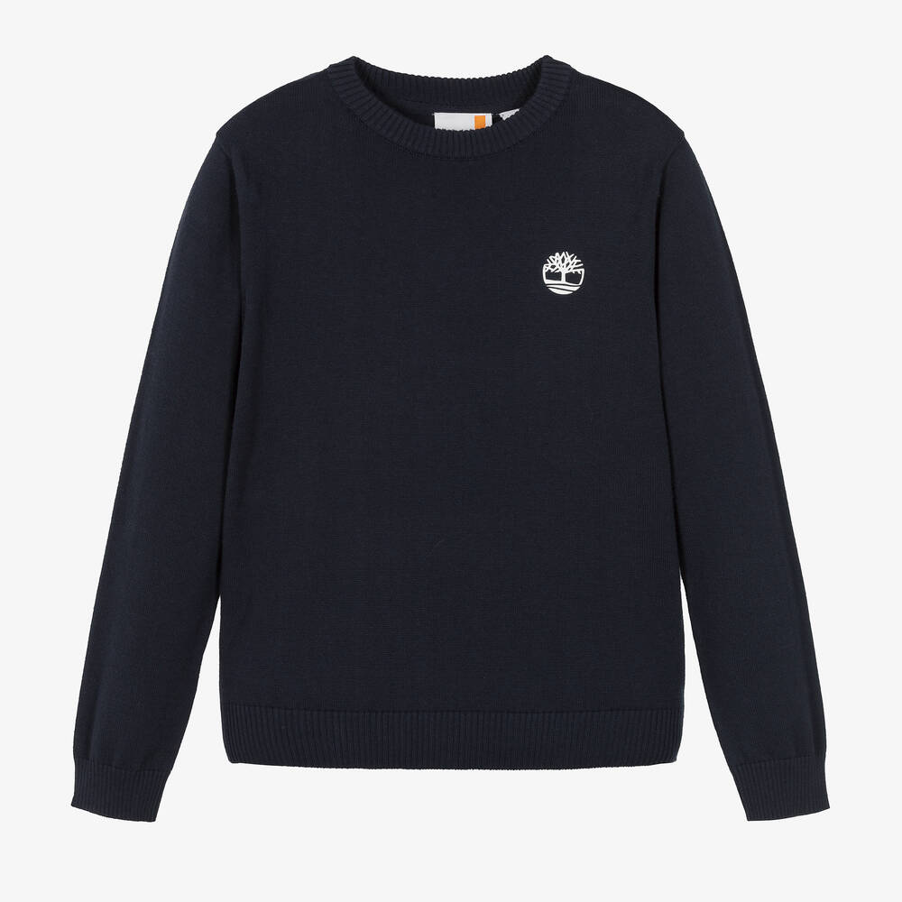 Timberland - Navyblauer Baumwoll-Strickpullover | Childrensalon