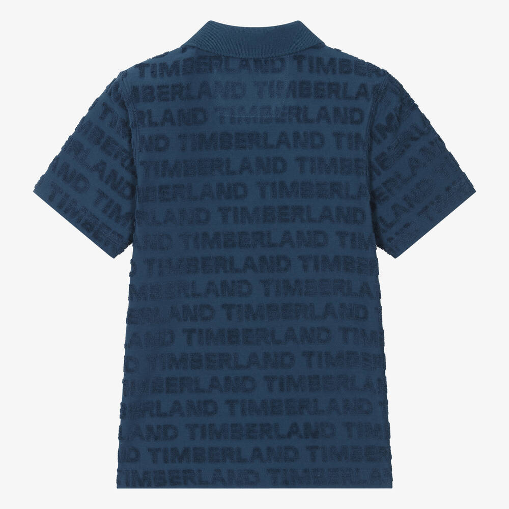 Timberland-Teen Boys Navy Blue Cotton Polo Shirt | Childrensalon Outlet