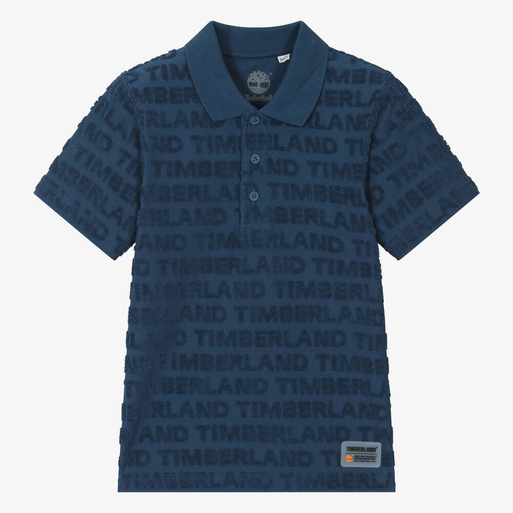 Timberland-توب بولو قطن جيرسي لون كحلي للمراهقين | Childrensalon Outlet