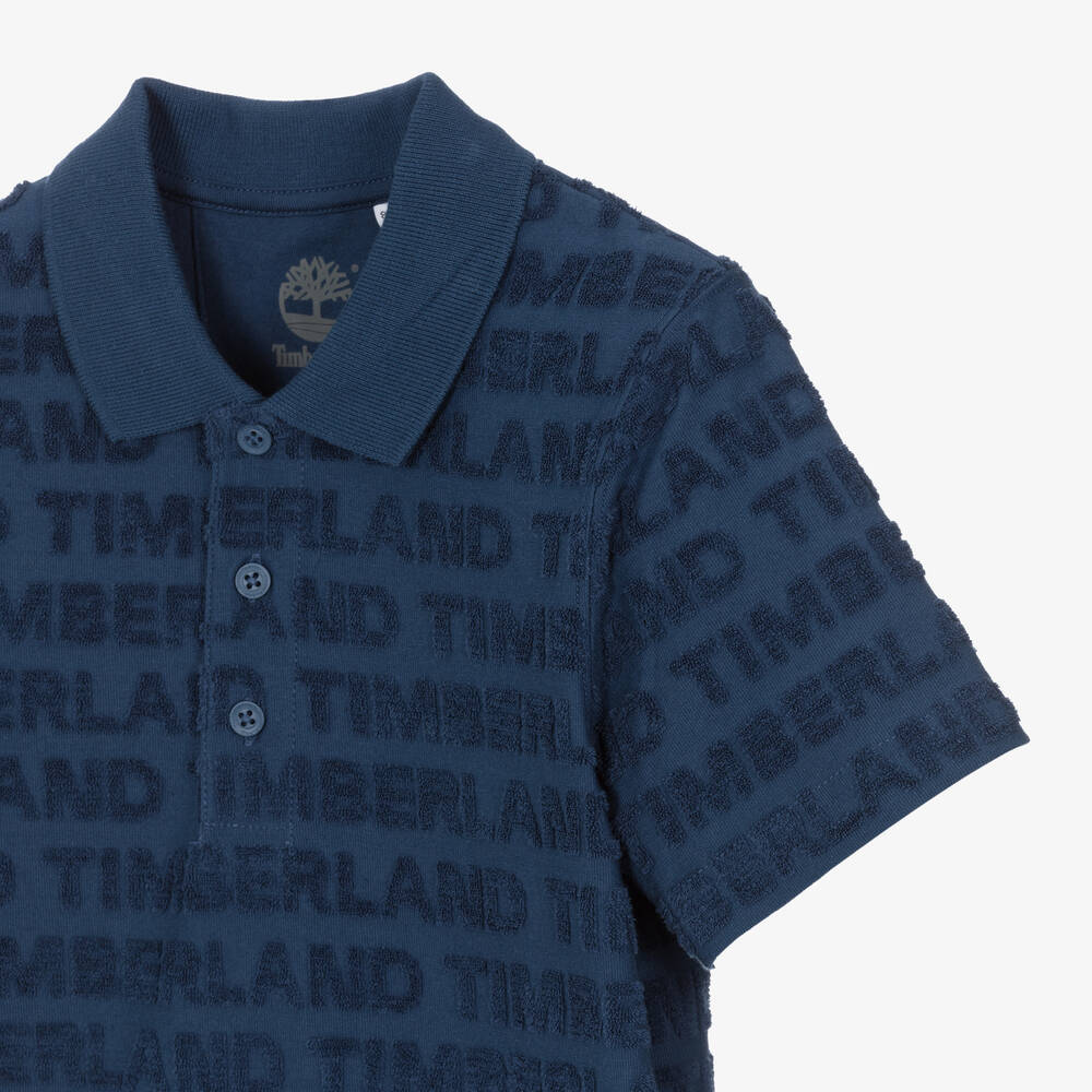 Timberland-Teen Boys Navy Blue Cotton Polo Shirt | Childrensalon Outlet