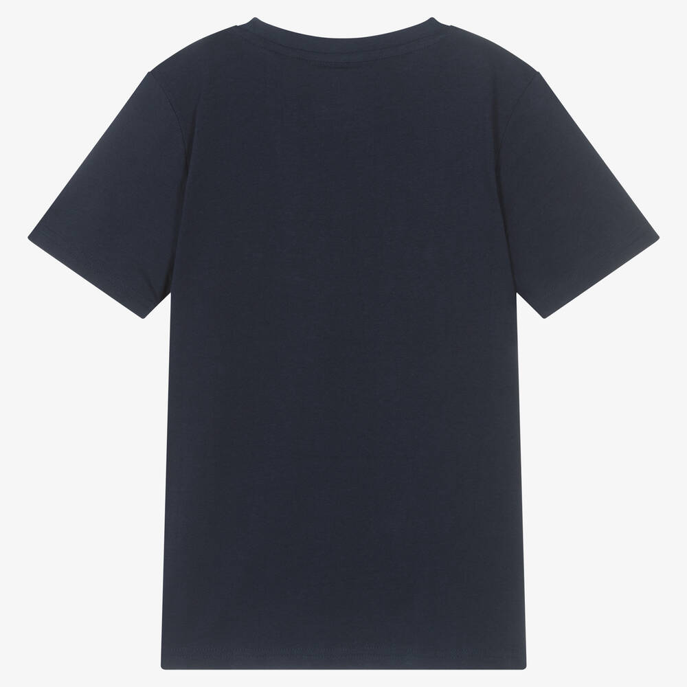 Timberland-تيشيرت تينز ولادي قطن عضوي لون كحلي | Childrensalon Outlet