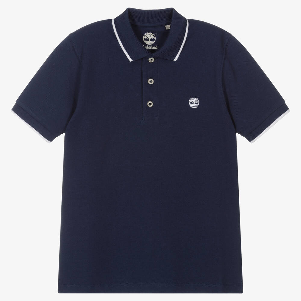 Timberland - Teen Boys Navy Blue Polo Shirt | Childrensalon