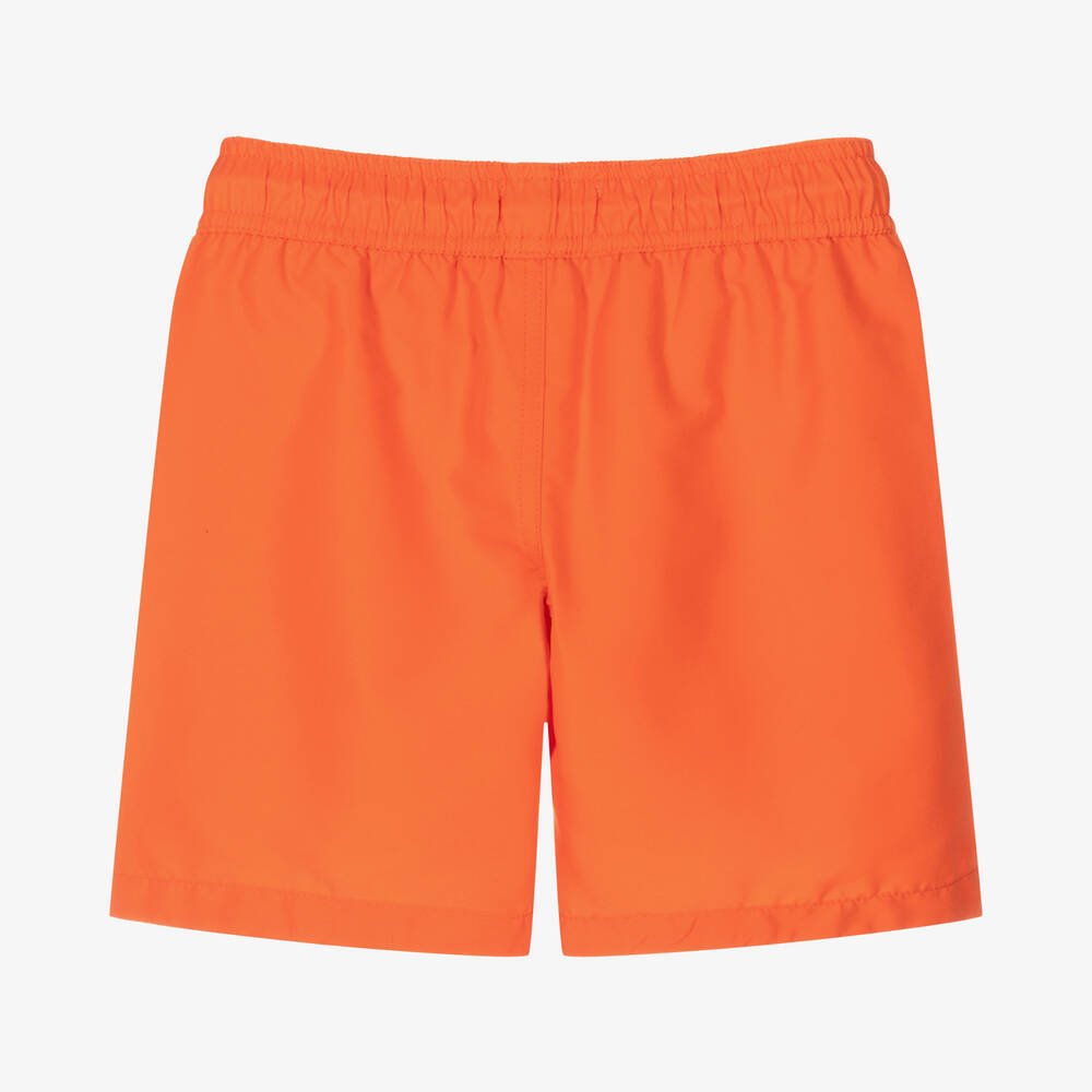 Timberland-Teen Boys Orange Logo Swim Shorts | Childrensalon Outlet