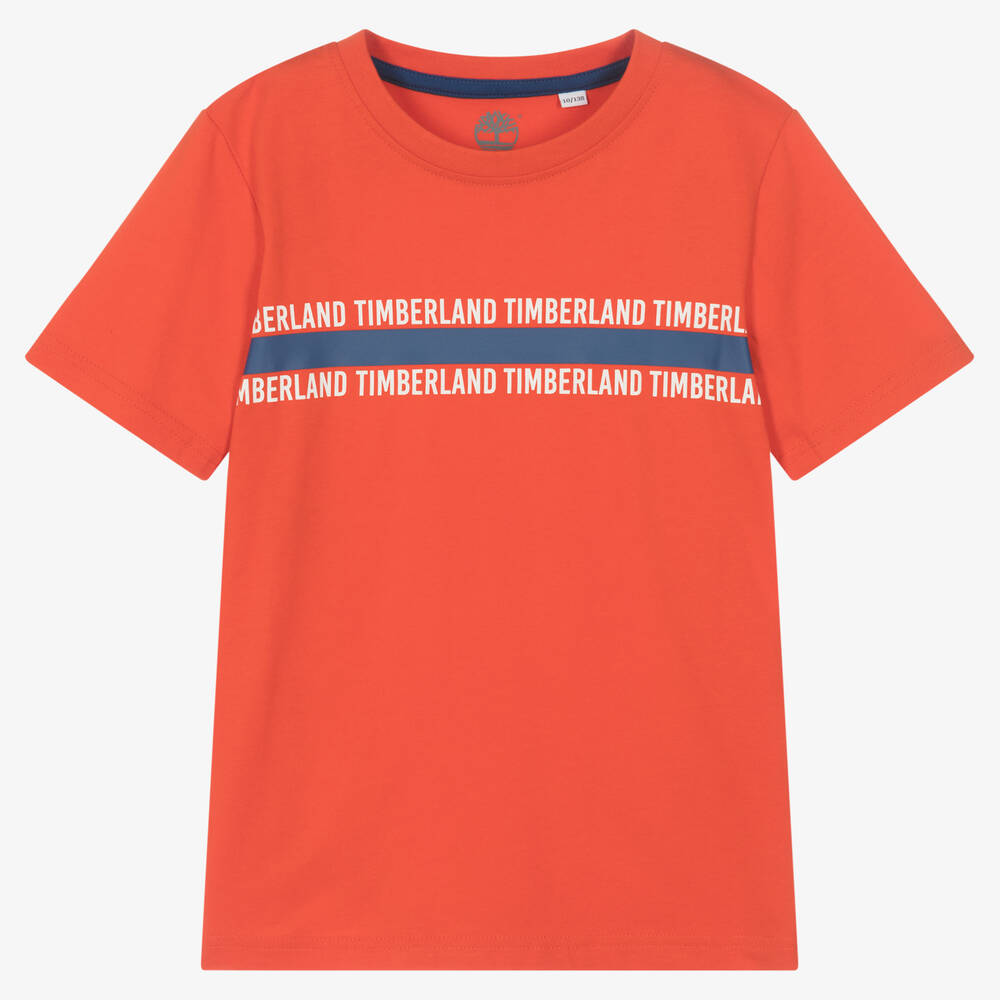 Timberland - Оранжевая футболка для мальчиков | Childrensalon