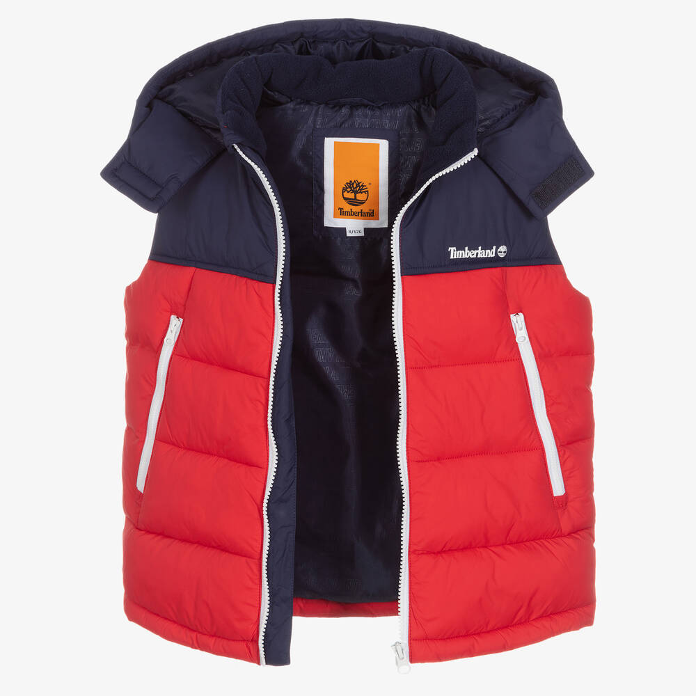 Timberland-Красно-синий жилет для мальчиков-подростков | Childrensalon Outlet
