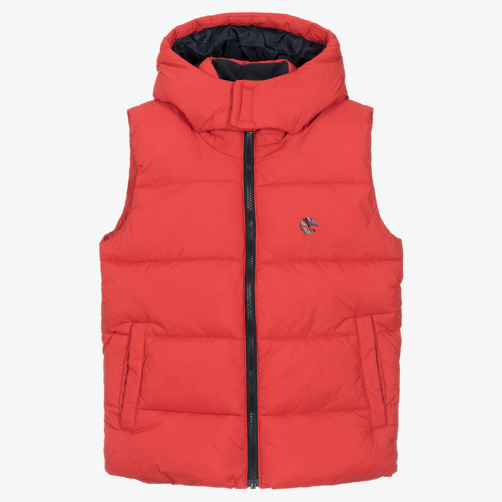 Timberland - Doudoune sans manches rouge  | Childrensalon