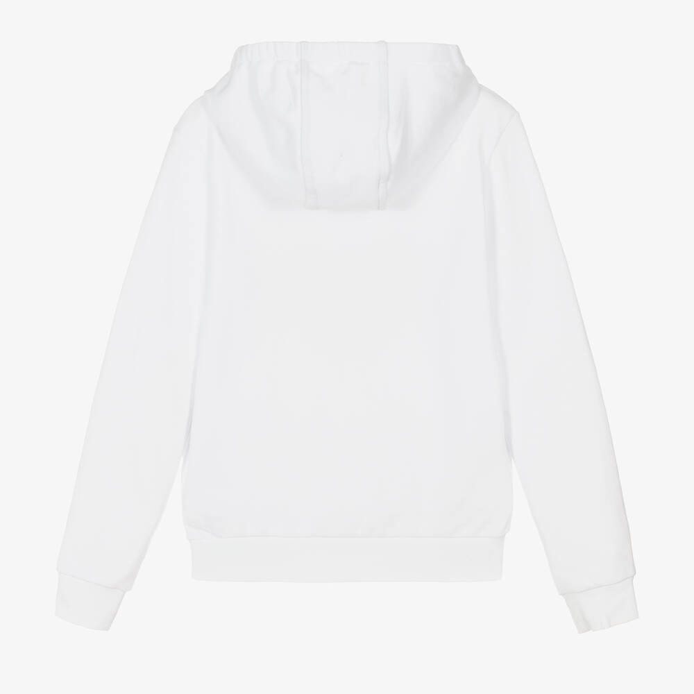 Timberland Teen Boys White Cotton Jersey Hoodie Childrensalon Outlet