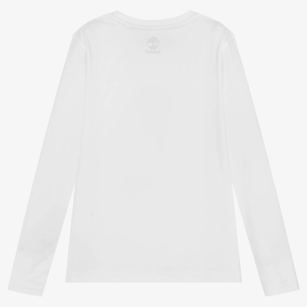 Timberland-Белый хлопковый топ для подростков | Childrensalon Outlet