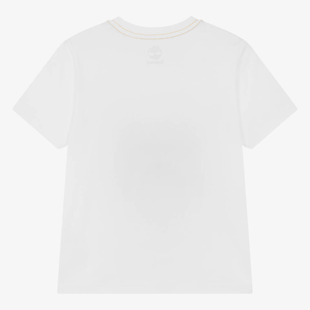 Timberland - Teen Boys White Organic Cotton T-Shirt