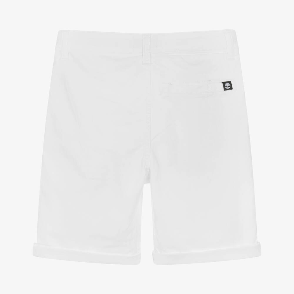 Timberland Teen Boys White Twill Chino Shorts