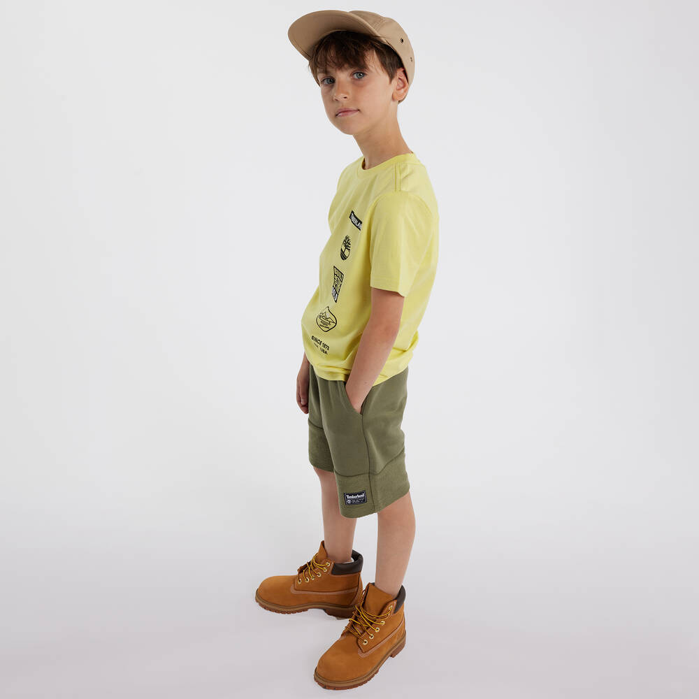 Timberland-تيشيرت قطن عضوي لون أصفر للمراهقين | Childrensalon Outlet