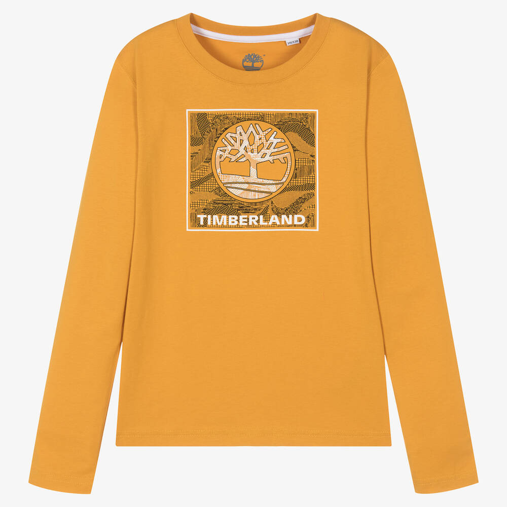 Timberland-Teen Boys Yellow Organic Cotton Top | Childrensalon Outlet