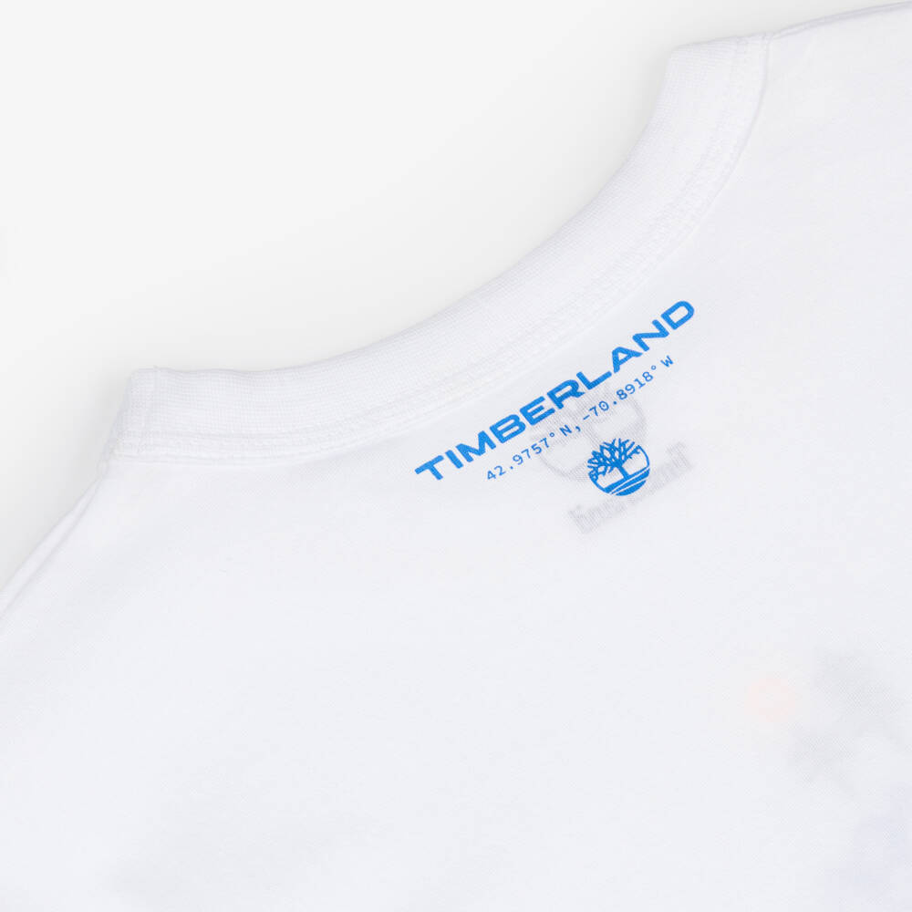 Timberland-Белая футболка с логотипом | Childrensalon Outlet