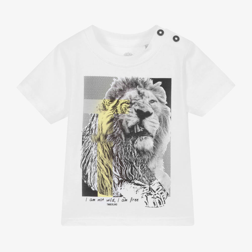 Timberland - White Organic Cotton T-Shirt  | Childrensalon