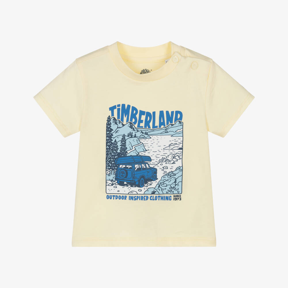 Timberland-yellow graphic tshirt | Childrensalon Outlet