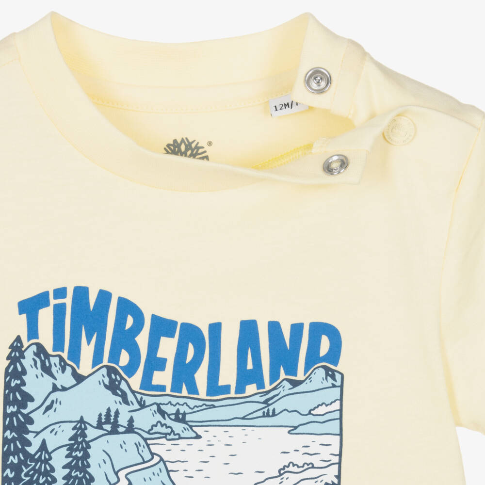 Timberland-yellow graphic tshirt | Childrensalon Outlet