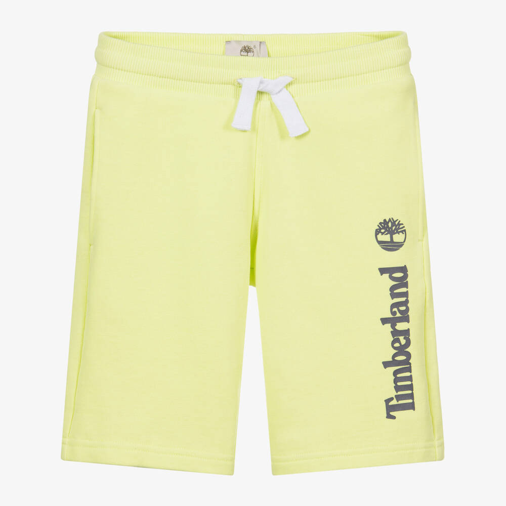 Timberland - Yellow Jersey Logo Shorts | Childrensalon