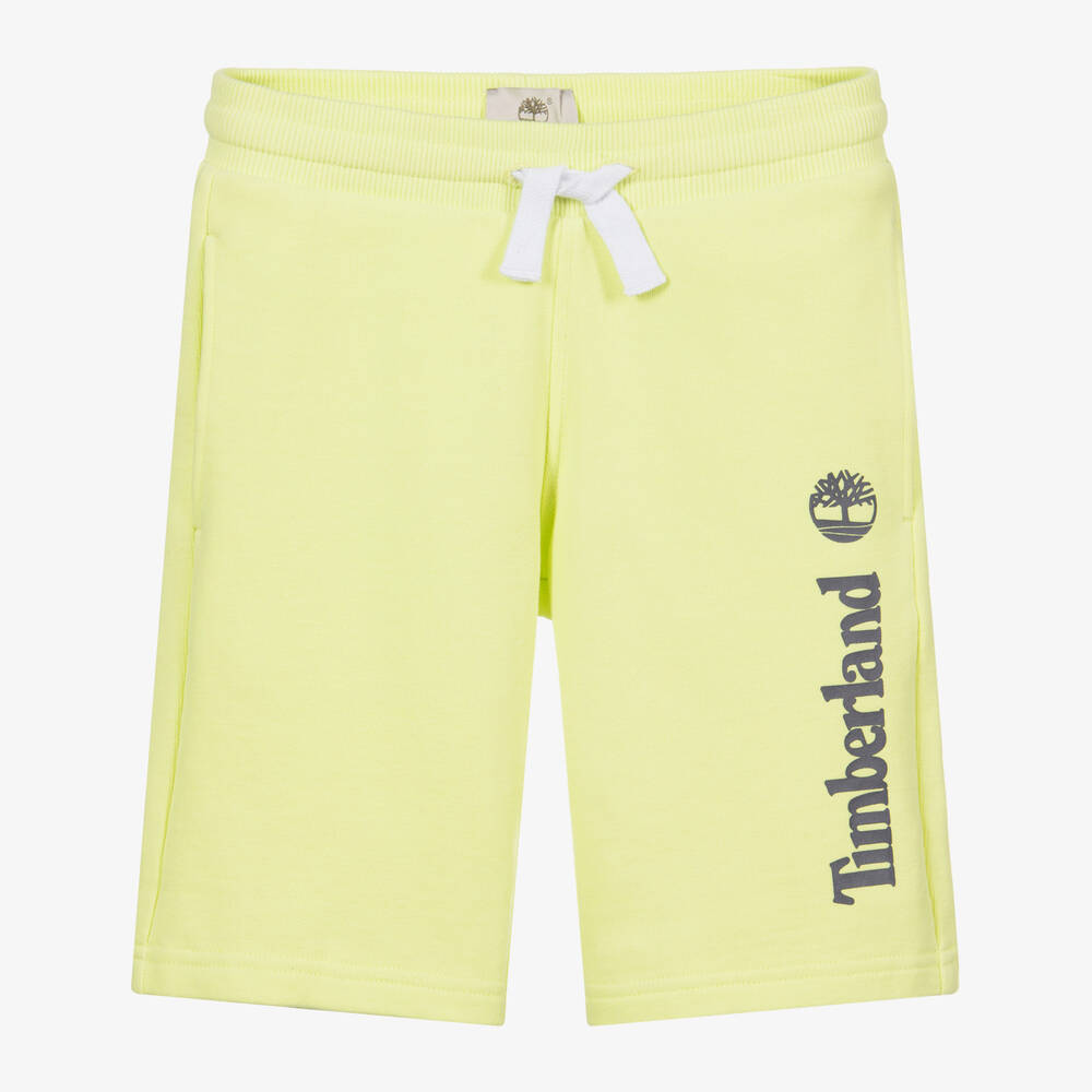 Timberland-Yellow Jersey Logo Shorts | Childrensalon Outlet