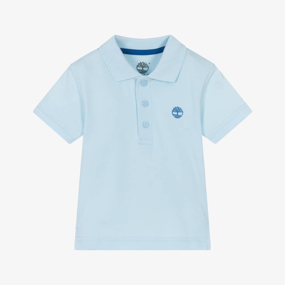 Timberland-Young Gentleman's Sky Piqué Polo | Childrensalon Outlet